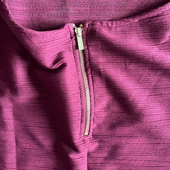 Burgundy long sleeve cross cross back dress Medium - Picture 7 of 11